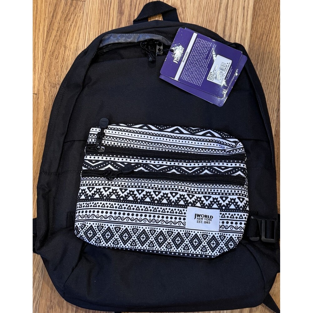 Nwt J World Black Print Travel Deuce Backpack New Luggage